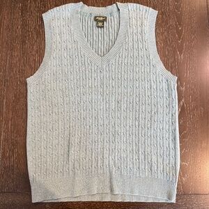 Eddie Bauer Women’s Cable Knit Sweater Vest V-neck Size Large